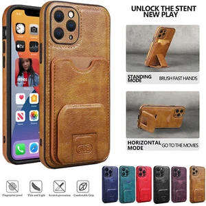 Stoßfeste Schutzhülle Luxus Leder Case für iPhone 15 14 13 12 Pro Max Cover - Bild 1 von 14