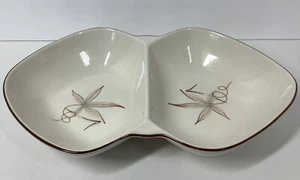 Vintage Mid-century 1940's Winfield Ware Tiger Iris Divided Serving Dish - Picture 1 of 2