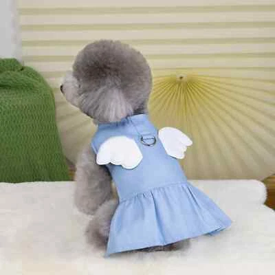 Pet Dog Denim Dress Spring Summer Comfortable Puppy Skirt for Small Medium Dog - Image 1 of 4