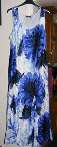 Roman long white/blue dress, size 18 - Picture 1 of 1