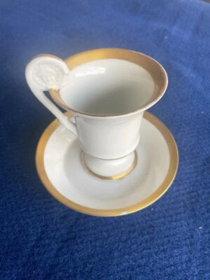 Antique Empire Old Paris Porcelain Cup and Saucer - Image 1 of 4