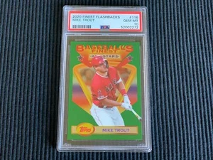2020 TOPPS FINEST FLASHBACKS #116 MIKE TROUT *BASE PSA 10 GEM MINT*  ANGELS - Picture 1 of 2