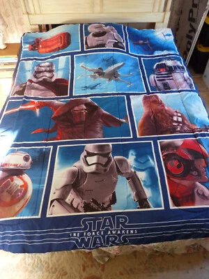 STAR WARS Manta Edredón Doble 64x86" Doble Cara Excelente Estado Edredón Franco Foto 1 de 4
