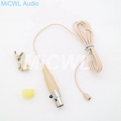 Tie Clip-On Lavalier Microphone for AKG Samson Wireless mini TA3F Beige - Image 1 of 4