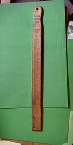 MECHLING Vintage HOLZ GARTENSTAB mit "PEST STOP" GARDEN BUSTER ANZEIGE - Bild 1 von 4