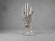 Anhänger mit Kette / Königskette in 835 Silber " Blauer Spinell " um 1920