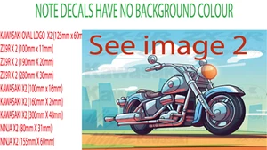 18 x motorcycle style decals stickers non oem zzr zxr10 zx9r zx6r ninja er.. - Picture 1 of 4
