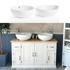 Bathroom Vanity Unit | Off White Painted | Travertine Top and Ceramic Basin Set