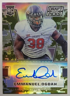 2016 Panini Prizm Collegiate Draft Picks Camo /199 Emmanuel Ogbah Rookie Auto RC - Image 1 of 4