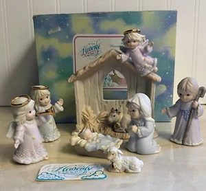 Vintage Rare Heavenly Kingdom By Enesco # 920827 Nativity Set 1996 Complete Box - Bild 1 von 18
