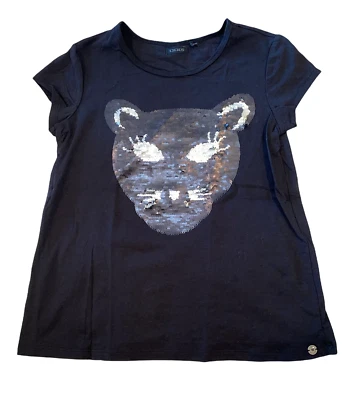 Ikks girls flip sequin jaguar tee shirt 10 - Image 1 of 3