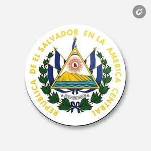 Escudo de armas El Salvador | imán decorativo redondo de 4"" X 4 - Imagen 1 de 2