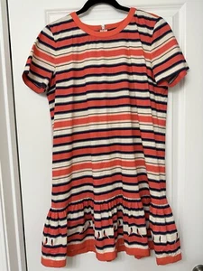 MARC BY MARC JACOBS Dress Flavin Striped Ruched Skirt Size 10 - Picture 1 of 8