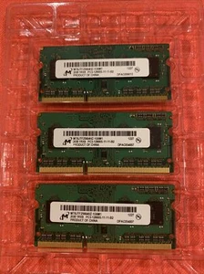 Micron 2GB (3x2gb) Ram PC3-12800s-11-11-B2, 3 Pack Lap Top Ram - Picture 1 of 3