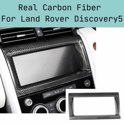 Panel de navegación GPS de fibra de carbono real para Land Rover Discovery 5 2017-2020 Foto 1 de 4