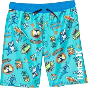 Hurley Big Boys XL Board Swim Shorts Lined Aurora Green Surf Trunks Knee Length - Picture 1 of 2
