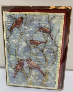 Vintage Portal Navidad 20 Tarjetas y Sobres Cardenales Rojos Nuevo Precintado 1999 - Imagen 1 de 5