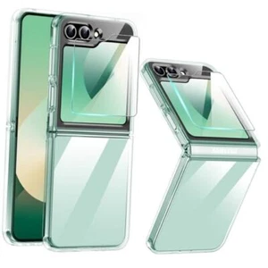 for Case with Screen Protector Shockproof Samsung Samsung Galaxy Z Flip 6 Clear - Picture 1 of 7