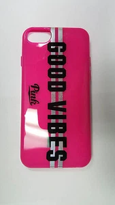 Victoria's Secret PINK Iphone 6 /6S/7 Hard Flexible Cover Case " GOOD VIBES " - Bild 1 von 2