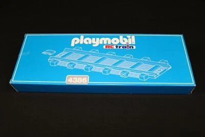 ZB336 Playmobil RC train rail 4384 BOITE VIDE EMPTY BOX rail droit 1997 - Photo 1/3