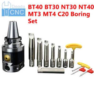 BT40-NBH2084 Fine Boring Head NT40 CAT40 MT3 R8 Tool Holder+8Pcs 20mm Boring Bar - Picture 1 of 10