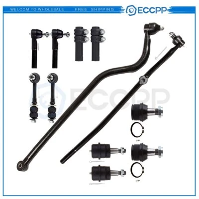 12x Track Bar Sway Bar Ball Joints Tie Rod Ends For 1998-1999 Dodge Ram 1500 4WD - Imagem 1 de 4