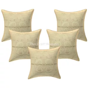 Copricuscino da lancio broccato bohémien 30x30 cm pavone indiano set di 5 cuscini - Foto 1 di 6