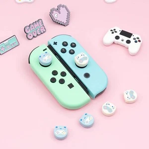 4PCS Blue Cat Solicone Thumb Grip Caps for Nintendo Switch & Lite & Switch OLED - Picture 1 of 9
