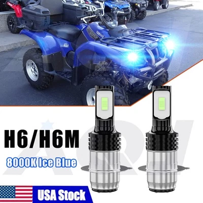 For Yamaha Grizzly 660 2002-2007 LED Bulbs 8000K Ice Blue Headlight Lamp Kit Foto 1 de 4