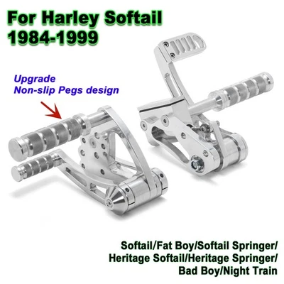 Upgrade Forward Controls Footpegs for Harley Softail FXST FatBoy FLSTF 1984-1999 - Imagem 1 de 4