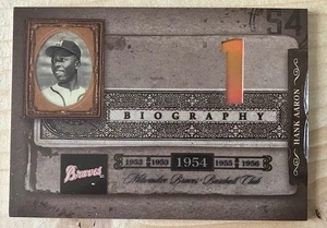 2005 PRIME CUTS Biography "Hank Arron" 1st Home Run H.O.F.  1982 - Bild 1 von 4