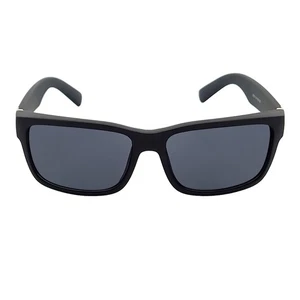 ENZO - Modern Sports Thick Square Sunglasses Matte Black Smoke - Picture 1 of 10