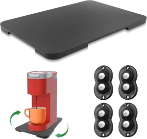 Appliance Slider 360° Rolling Tray for Coffee Maker Bamboo Coffee Pot Slider Tra - Picture 1 of 12