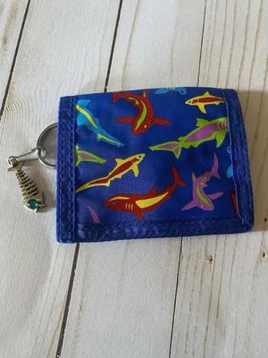 Creative Discovery Living Wonders Collection Oceanic Blue Shark Wallet VTG Y2K - Image 1 of 4