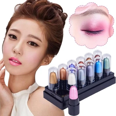 Set Eyeshadow High Glitter Pearl Pencil Makeup Eyeshadow Stick： Highlighter H6C1 - Image 1 of 4