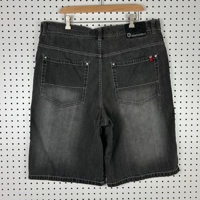 Pantalones Cortos Southpole Negros Sueltos Talla 40 Rojo Tap Gótico Punk Patinador Años 90 Pierna Ancha Y2K Foto 1 de 4