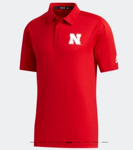 Adidas NCAA Nebraska Cornhuskers Game Mode rot Polo SS Shirt EC2749 Herren Small - Bild 1 von 9
