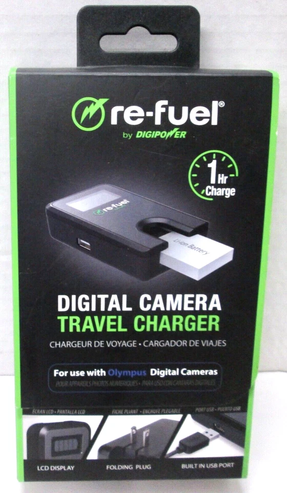 DigiPower re-fuel Digital Camera Travel Charger Olympus 1 Hour Charge RF-TC-550