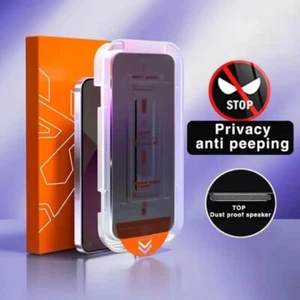 Oleophobic Coating Privacy Screen Protector For iPhone 16 14 15 Pro Max Plus Fil - Photo 1 sur 140