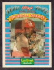 1991 Kellogg's Corn Flakes Baseball Greats #10 Lou Brock EX-MT+