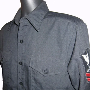 78 Vtg US Navy Aviation Elec Tech AT2 E5 2nd Class Petty Officer Shirt CPO 15x34 - Picture 1 of 12