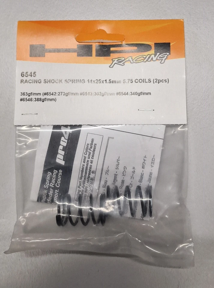 HPI Racing Dämpfer Feder 14,0 x 25,0 x 1,5mm 5,75 Windungen, weiß (2), HPI 6545 - Bild 1 von 1