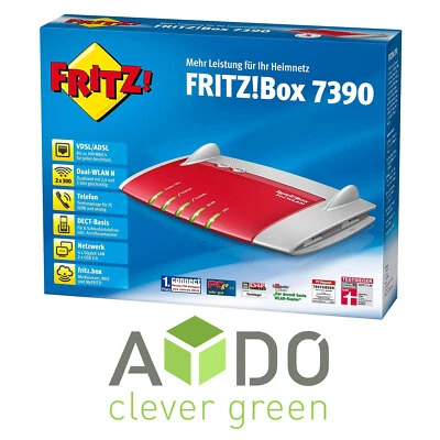 AVM FRITZBox 7390 INTERNATIONAL VDSL DSL Modem Gigabit WLAN / DECT REPEATER # - Bild 1 von 3
