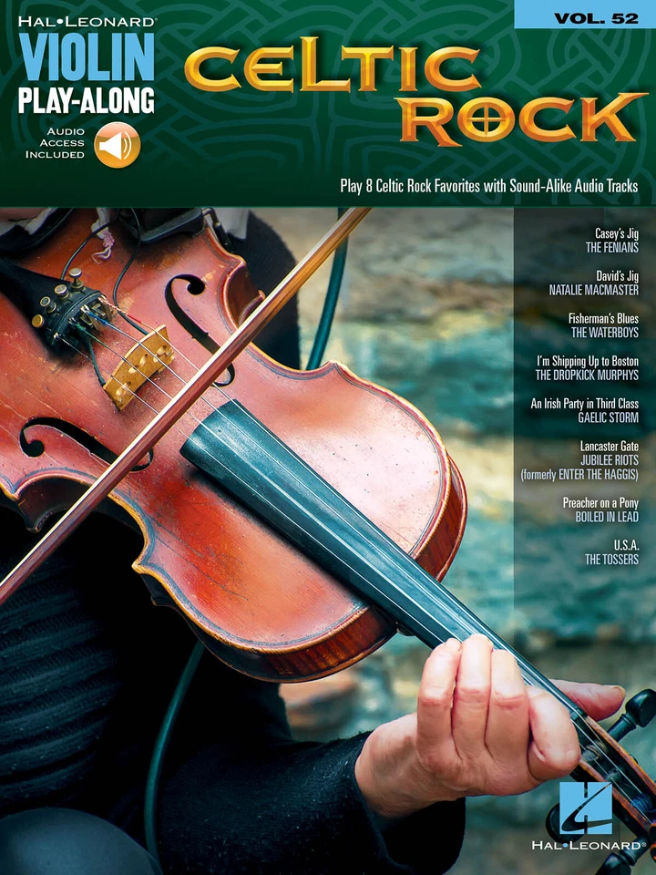 Celtic Rock for Violin Play-Along Vol 52 Solo Sheet Music Song Book Online Audio - Image 1 of 1