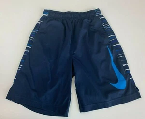 Nike Dri-Fit Shorts Boys Youth Large L Athletic Blue Logo Drawstring Elastic  - Picture 1 of 3