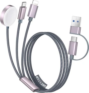 Temdan für Apple Watch Ladegerät, 3 in 2 USB C Kabel für iPhone 16 / Typ C / L - Bild 1 von 7