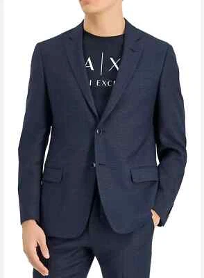 AX Armani Exchange Mens Micro-Houndstooth Wool Suit Jacket 38 R - Image 1 of 2