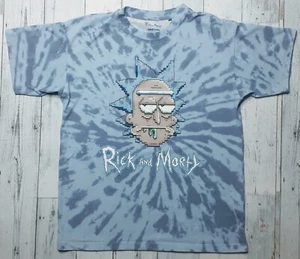 Camiseta Rick and Morty Pull & Bear Tie Dye Para Hombre Adulto Pequeña Camiseta Azul Usada en Excelente Condición - Imagen 1 de 4