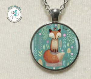 Halskette Anhänger Fuchs Fähe Anime Retro Amulett Glücksbringer Geschenkidee - Bild 1 von 1