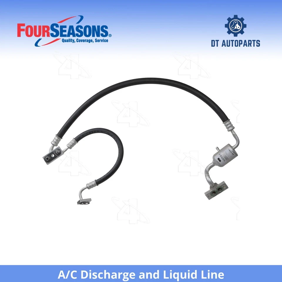 Для 1981-1987 Dodge W150 3,7 л L6 разрядка кондиционера и жидкостная леска 4 сезона 1982 - Изображение 1 из 4